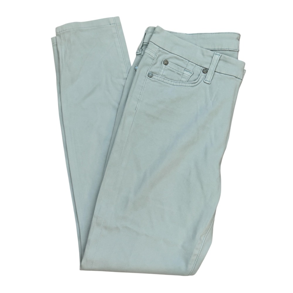 7 For All‎ Mankind Womens Jeans Size 30 Light Blue Skinny Leg Trousers